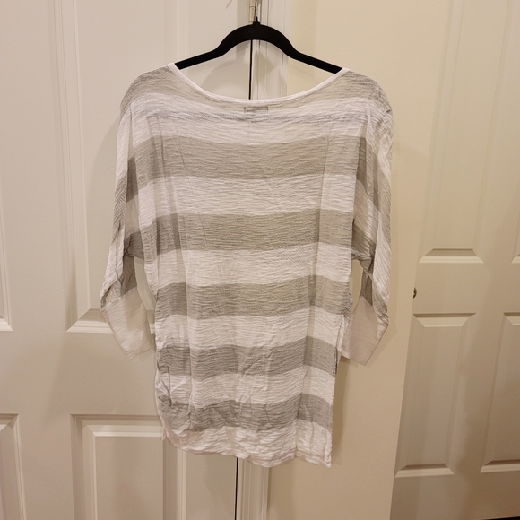Express Striped Side Ruched Slub Knit Tunic Small - Picture 5 of 5